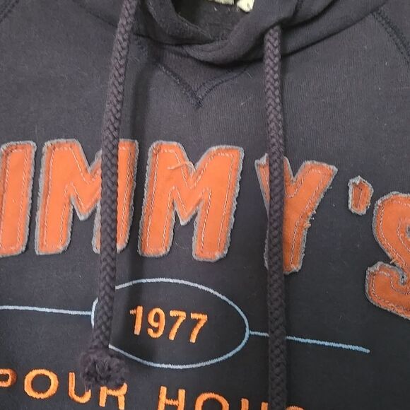 hoodie top long sleeve logo print Small Jimmys Unisex Comfy Bar Y2k Long Sleeve - Picture 2 of 16